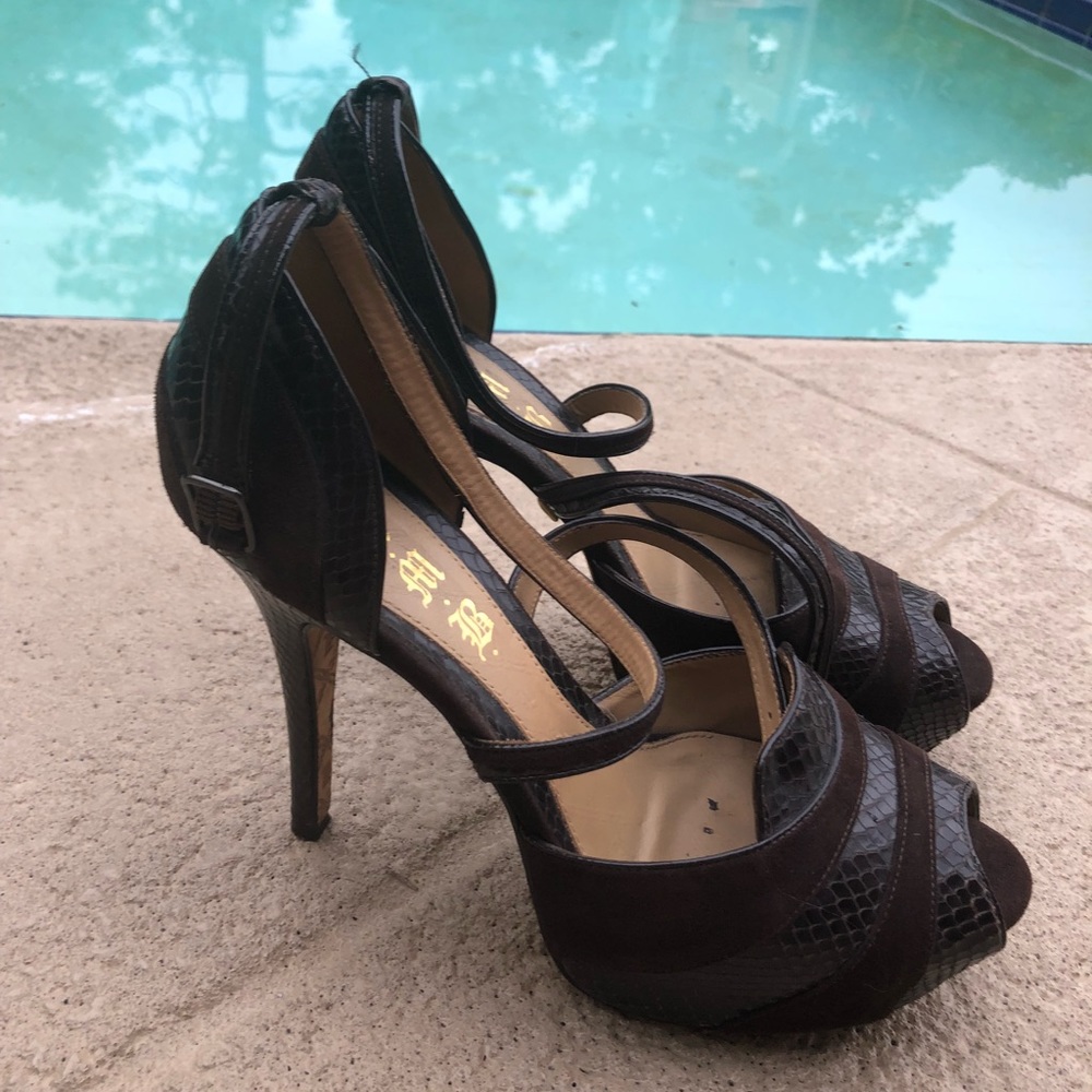 L.A.M.B size 9 Seude and Leather